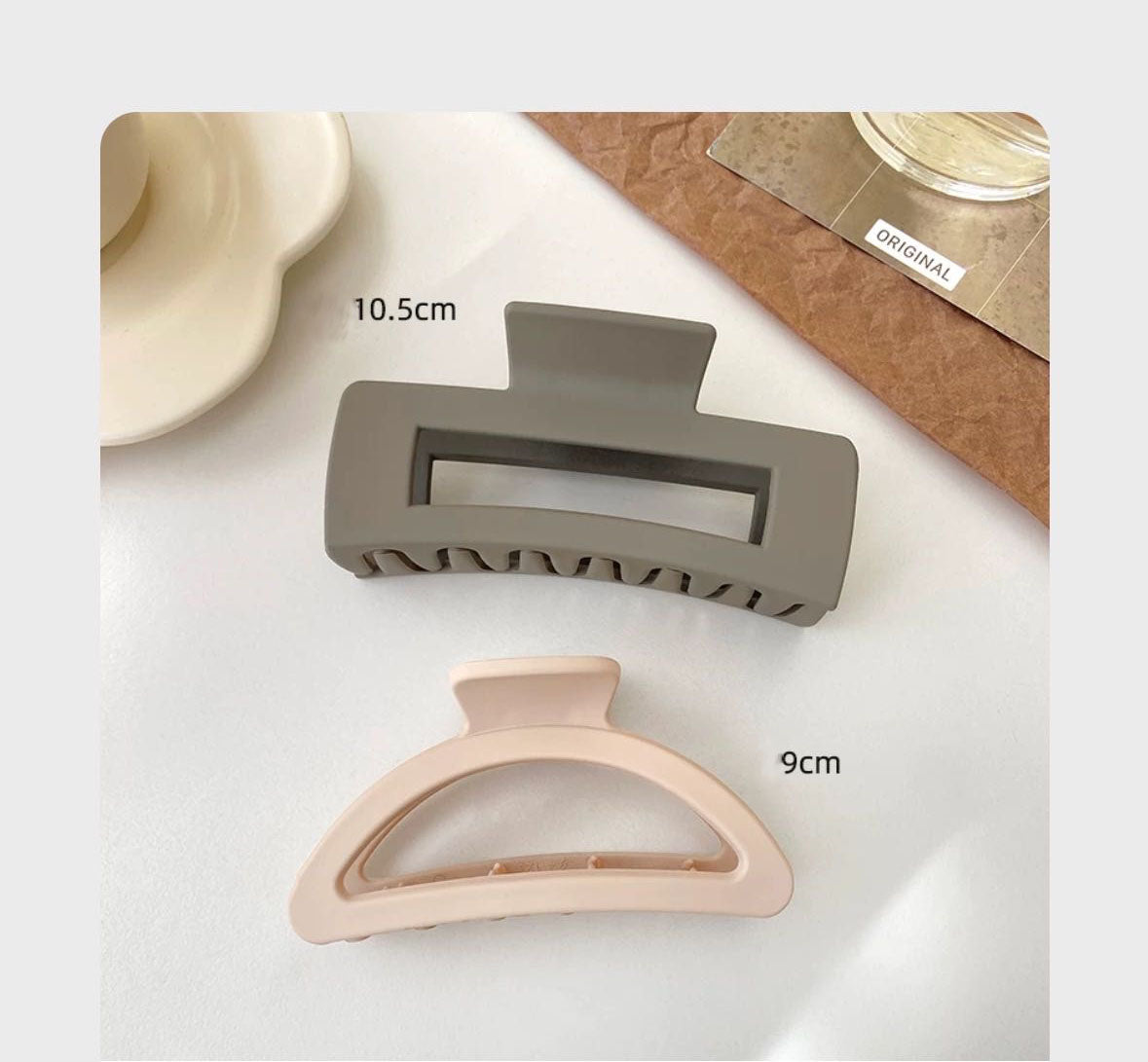 2Pcs Minimalist Hair Claw Clips Set for Women