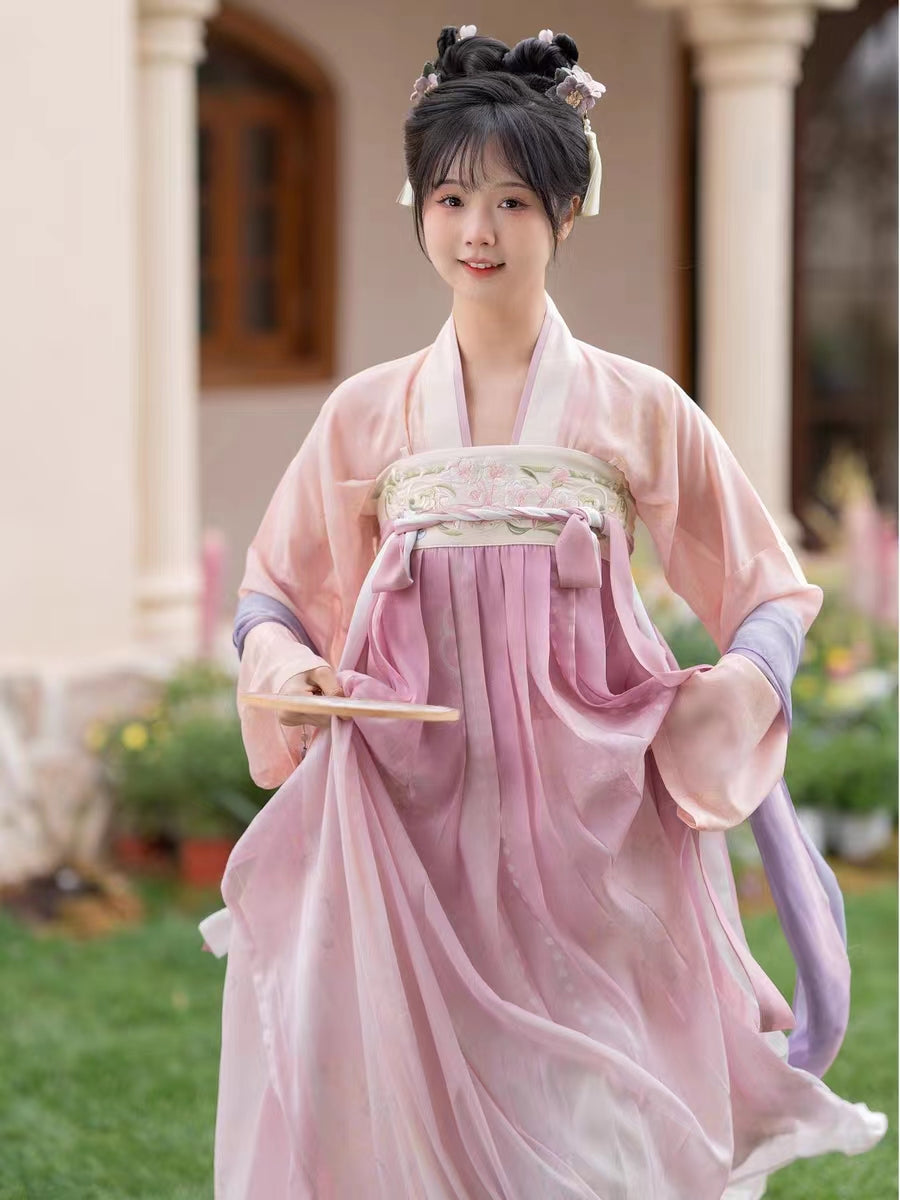 tang pink hanfu