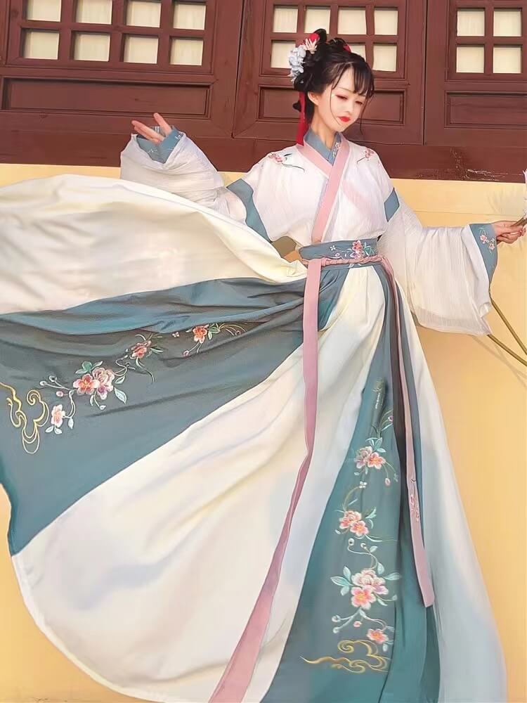 blue jin dynasty hanfu