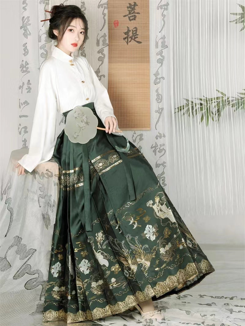 green ming dynasty dress