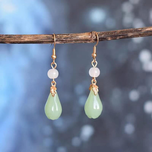 jade dangle earrings