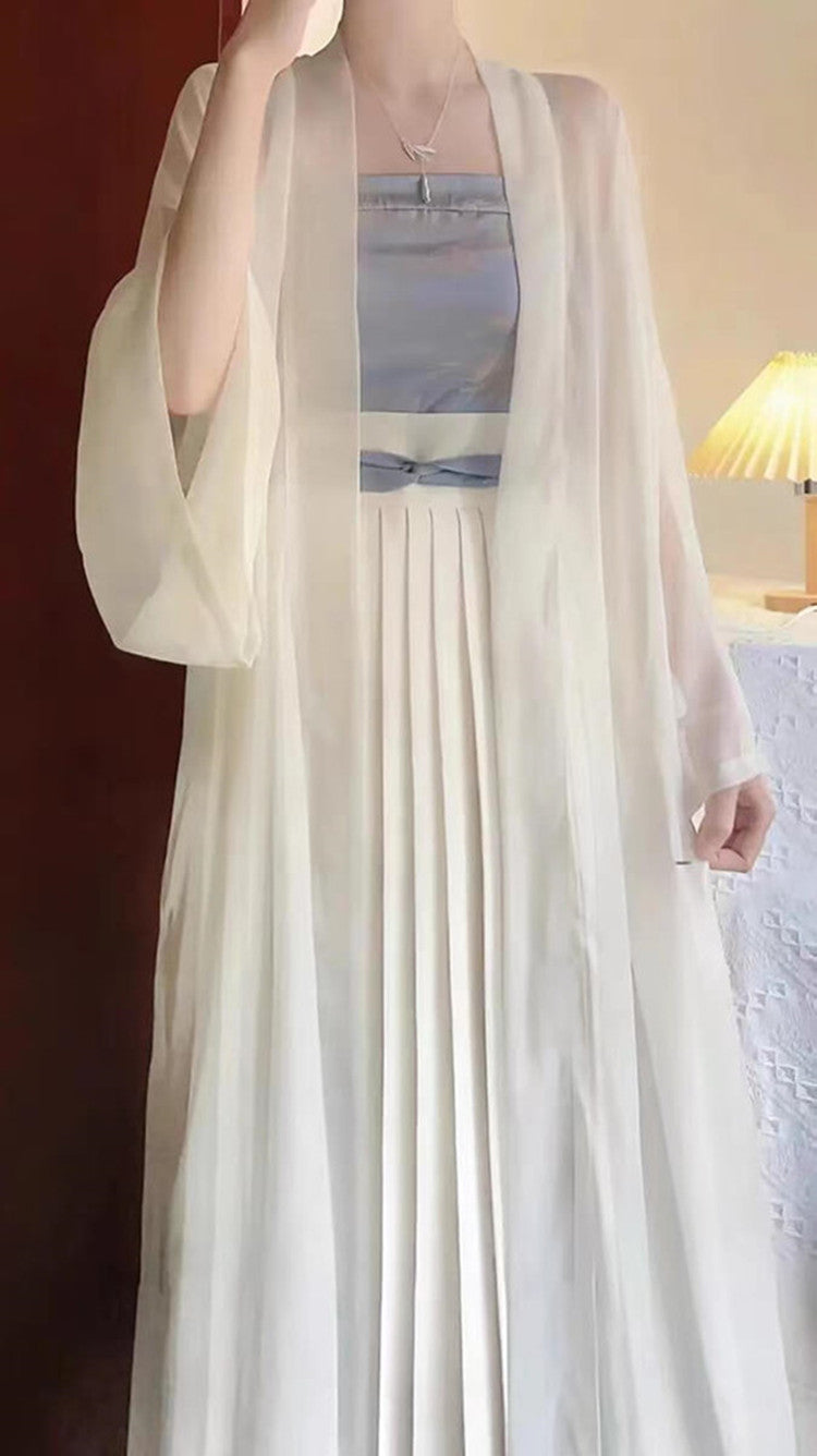 Modern Hanfu Dress Summer Ma Mian Qun