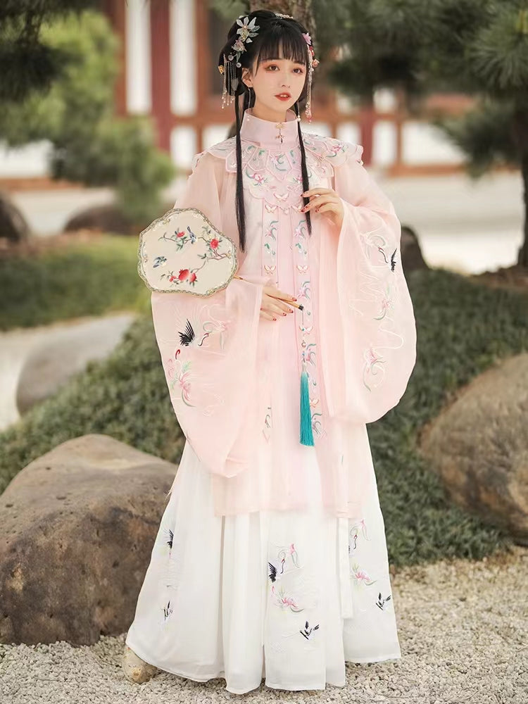 Ming Dynasty Hanfu Fairy Girl Waist-Length Full Suit