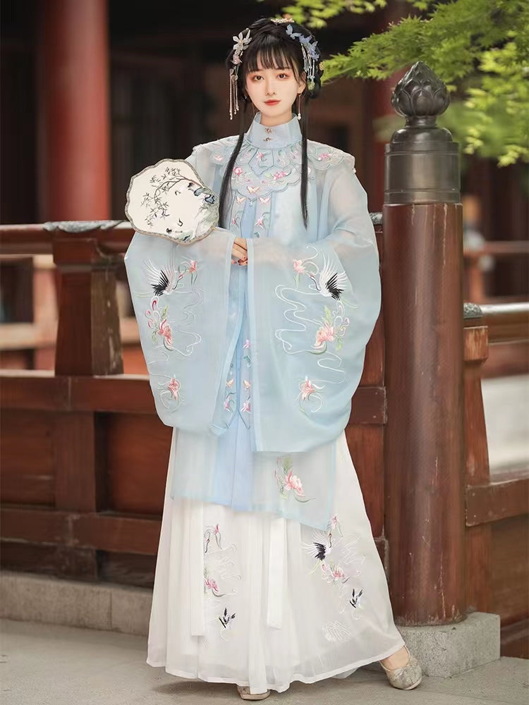 Ming Dynasty Hanfu Fairy Girl Waist-Length Full Suit