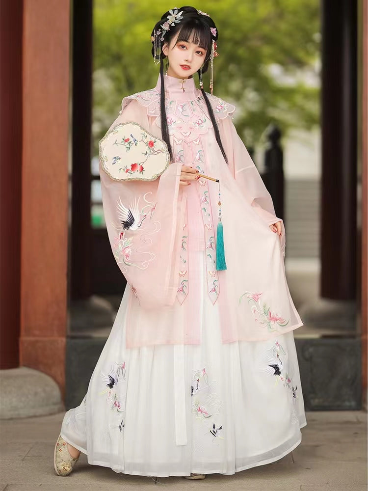 Ming Dynasty Hanfu Fairy Girl Waist-Length Full Suit