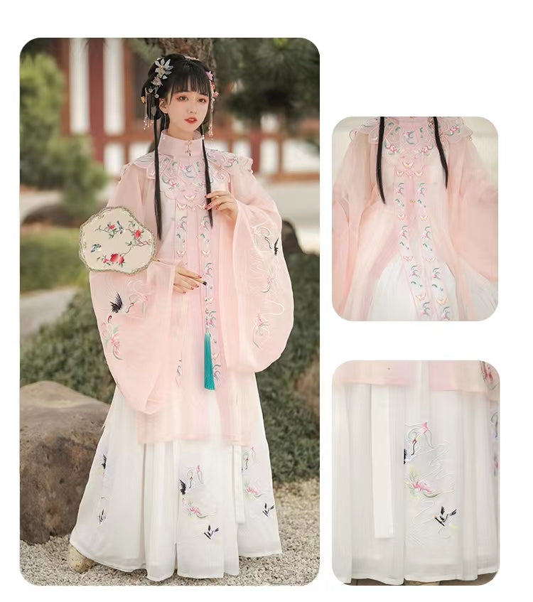 Ming Dynasty Hanfu Fairy Girl Waist-Length Full Suit